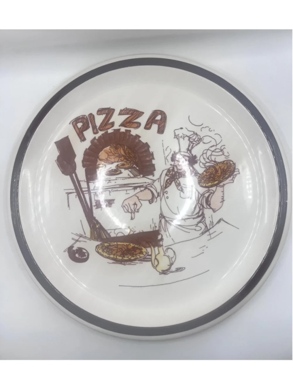 Vintage Pizza Plate Made In Italy Nicola International Chef 11 1/4” Ceramic Dish